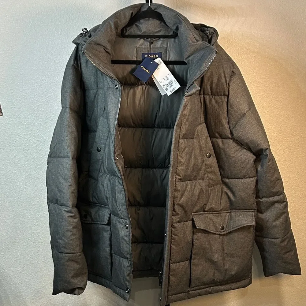 PIOMBO Men’s Hooded Puffer Jacket – Size XXL – NWT – MSRP $219